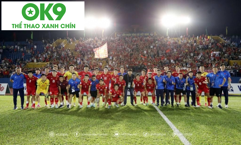 Thầy trò HLV Kim Sang Sik thắng đậm Lào tại Vòng loại 3 Asian Cup (Ảnh: VFF) Thầy trò HLV Kim Sang Sik thắng đậm Lào tại Vòng loại 3 Asian Cup (Ảnh: VFF)
